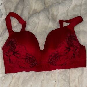 Cacique Vibrant Red Lace Bra